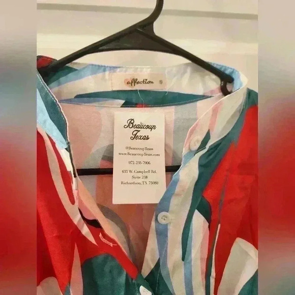 Boutique Affection Maxi Dress Abstract Colorful Size S Long Sleeve NWT #V508 - Picture 2 of 5